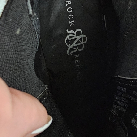 Rock & Republic Metallic Bronze Platform Heeled Ankle Bootie Size 8.5 - Picture 6 of 9